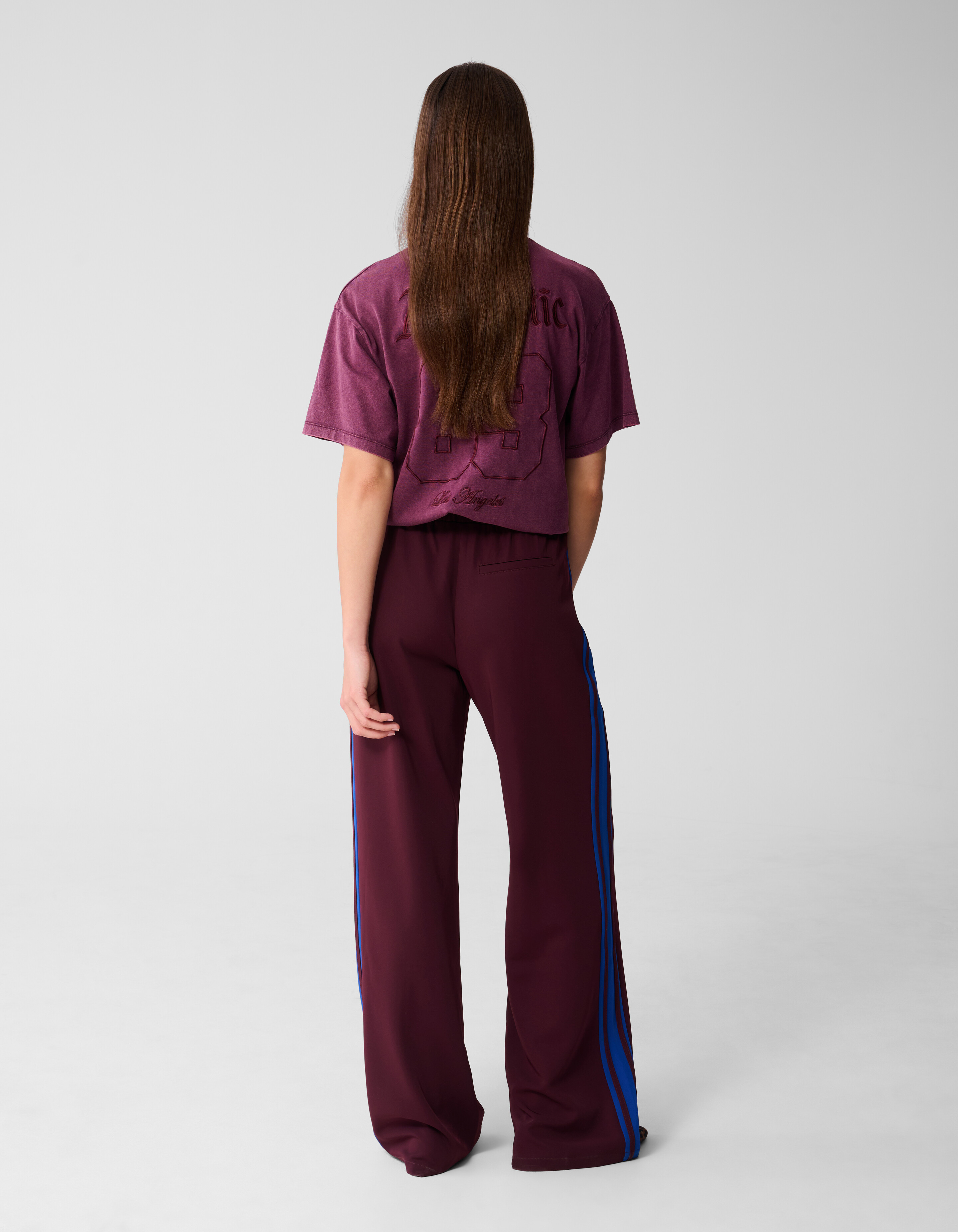 Sportliche Hose mit weitem Bein Dunkelrot SHOEBY WOMEN