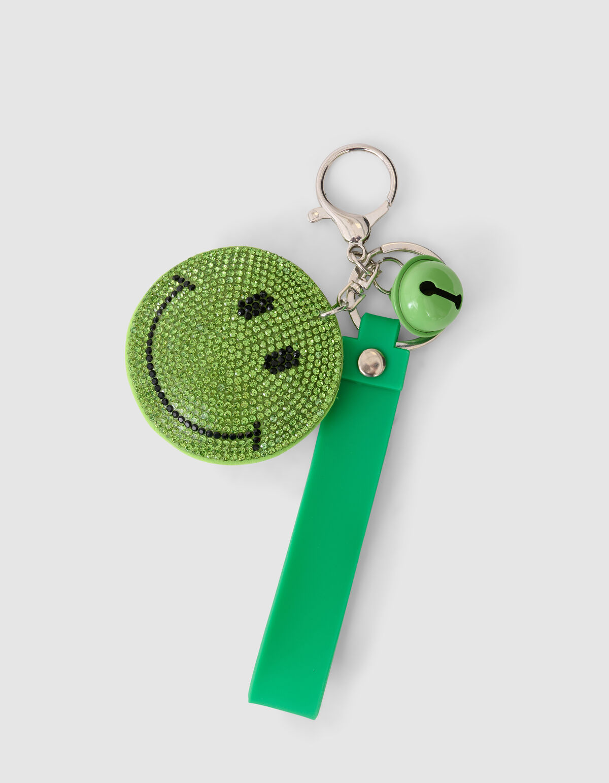 Strass Smile Schl&uuml;sselanh&auml;nger Gr&uuml;n SHOEBY ACCESSOIRES