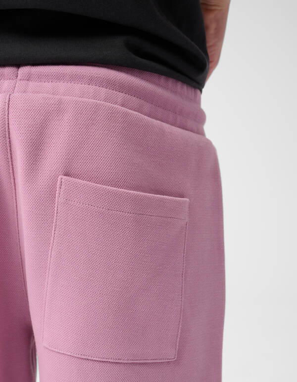 Piqu&eacute;-Label-Short Rosa SHOEBY BOYS