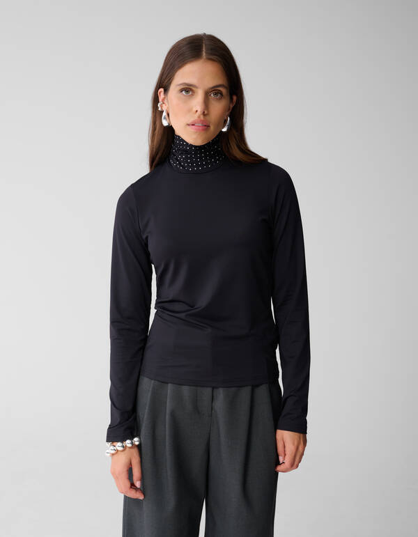 Strass Col Top Schwarz SHOEBY WOMEN