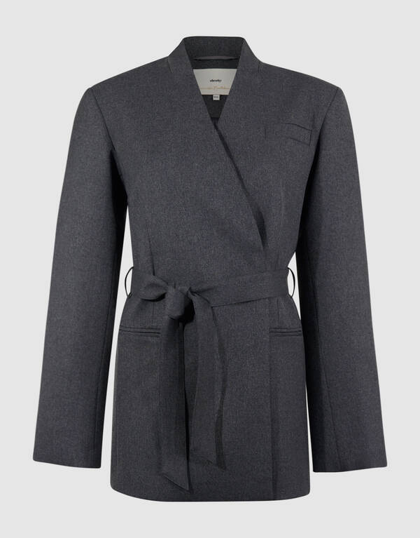 Oversized-Wickelblazer Dunkelgrau Von Lonneke SHOEBY WOMEN