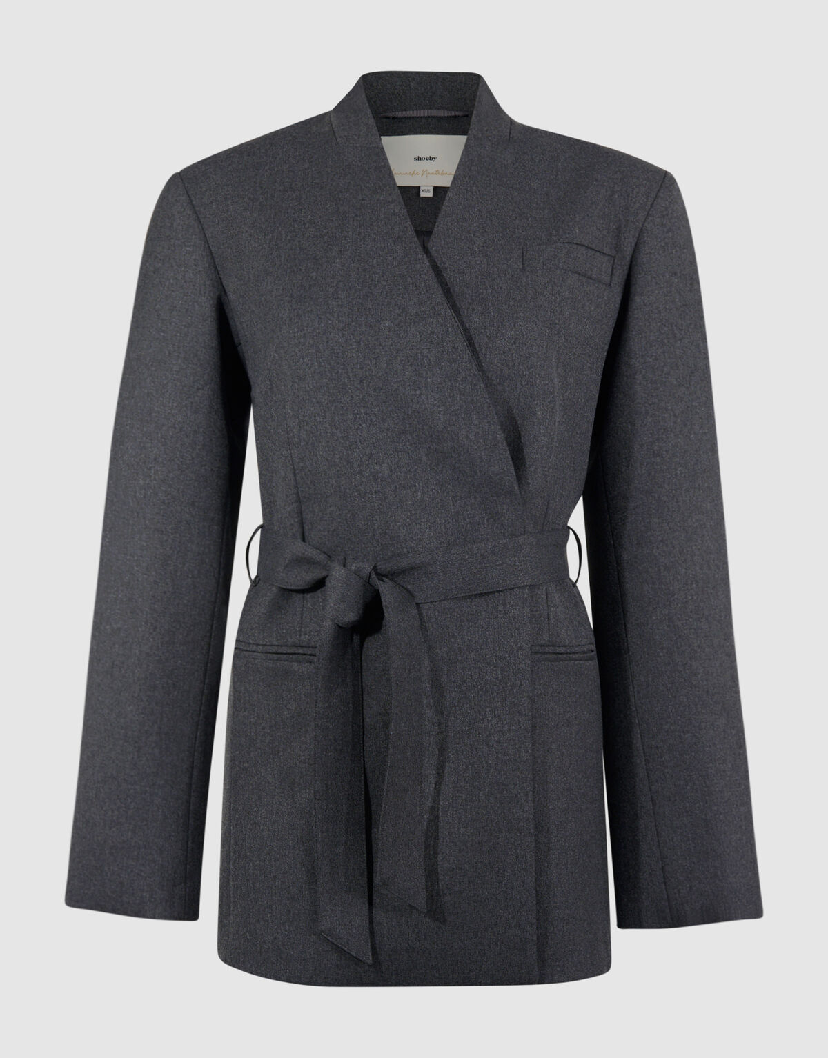 Oversized-Wickelblazer Dunkelgrau Von Lonneke SHOEBY WOMEN