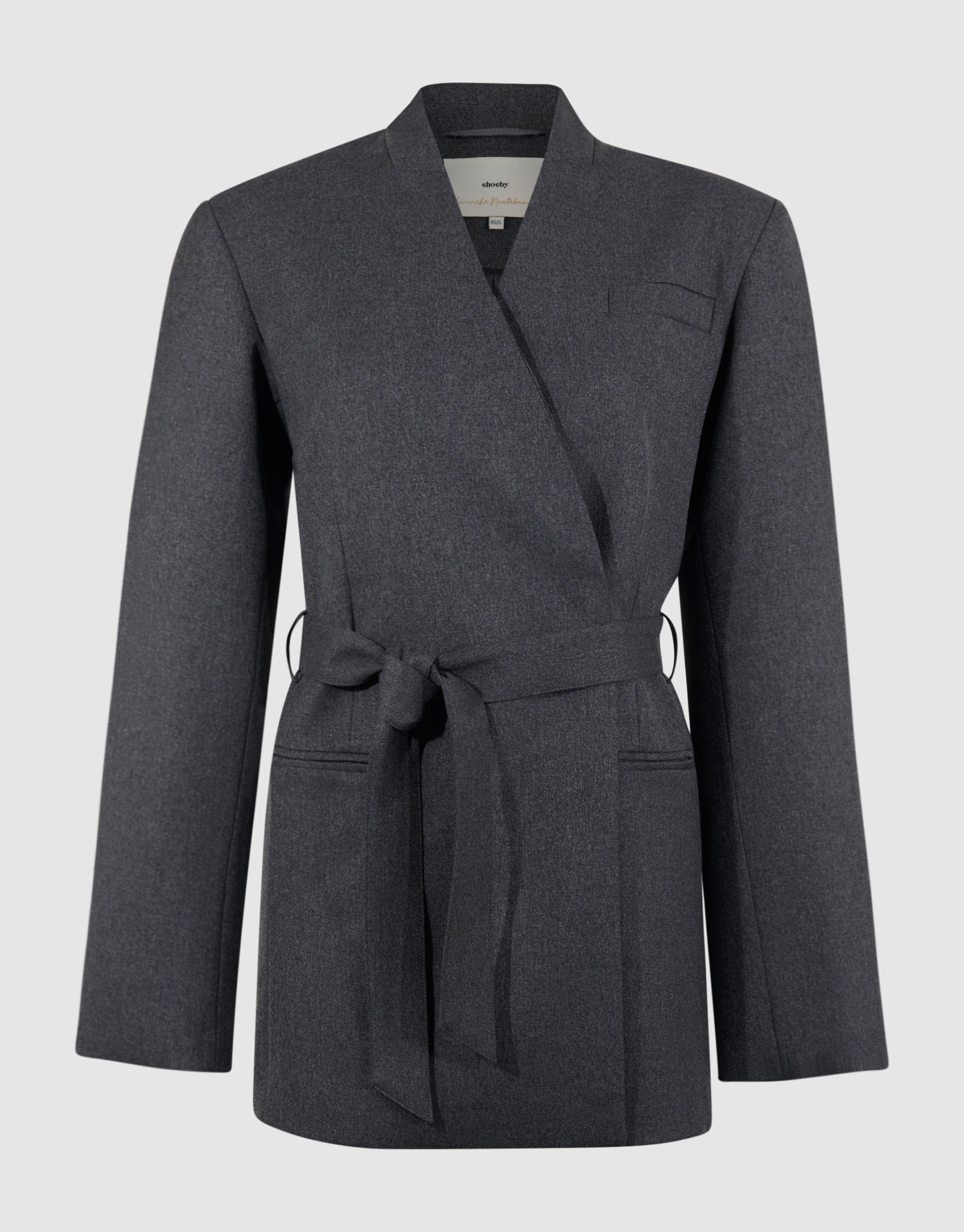 Oversized-Wickelblazer Dunkelgrau Von Lonneke SHOEBY WOMEN