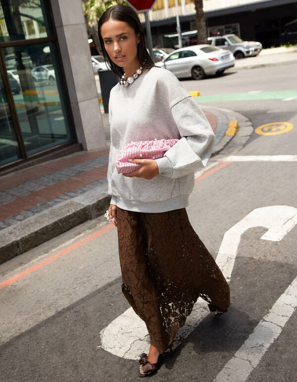 Kanten Maxi Rock Braun SHOEBY WOMEN