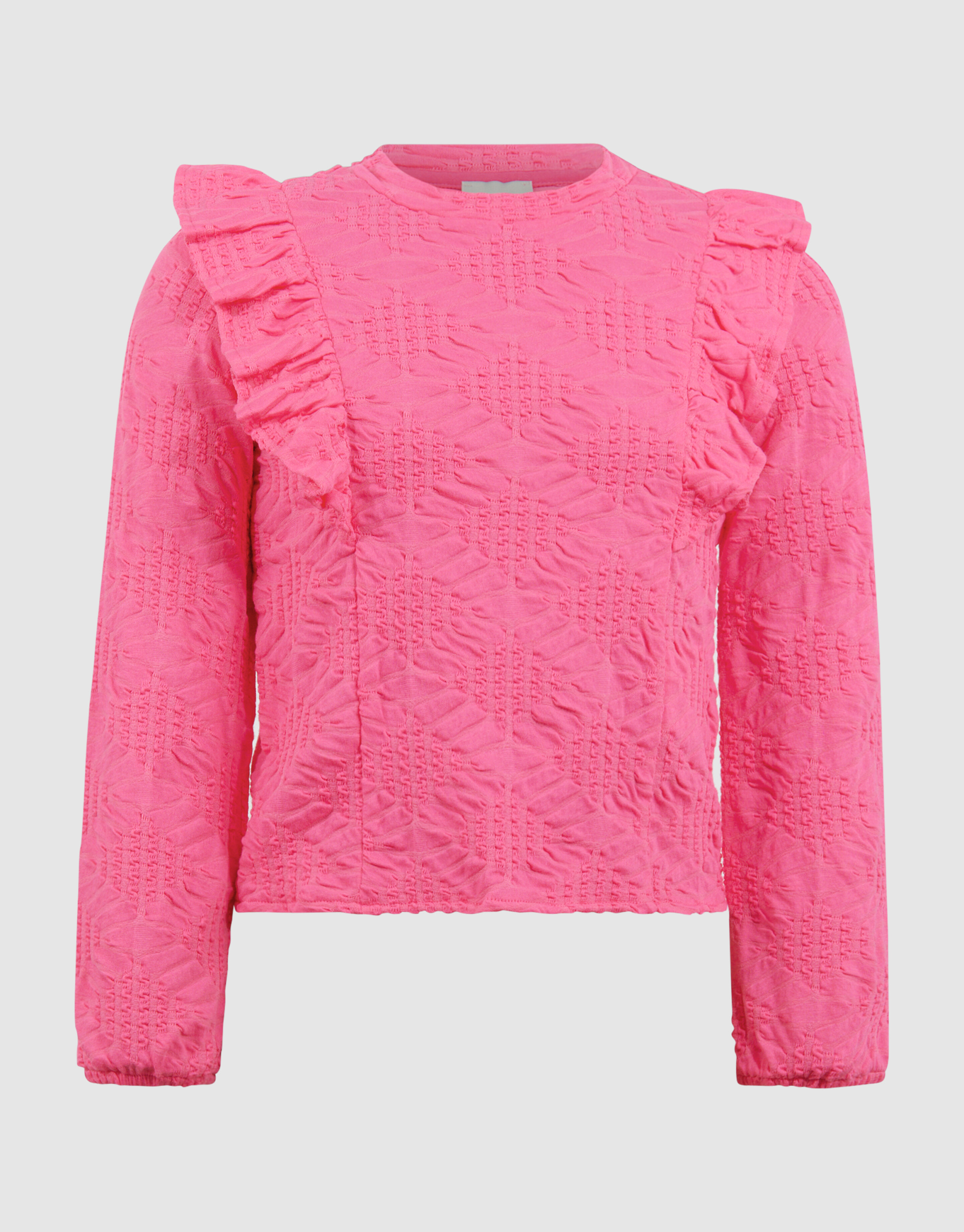 R&uuml;schen-Langarmshirt Hellrosa SHOEBY GIRLS