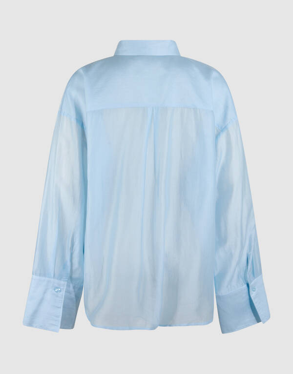 Transparente Oversized-Bluse Hellblau SHOEBY WOMEN
