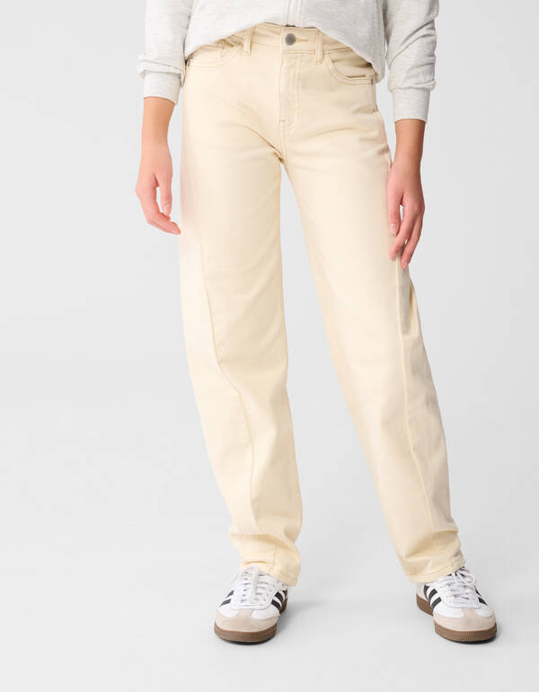 Barrel Fit Broek Gebroken Wit SHOEBY GIRLS