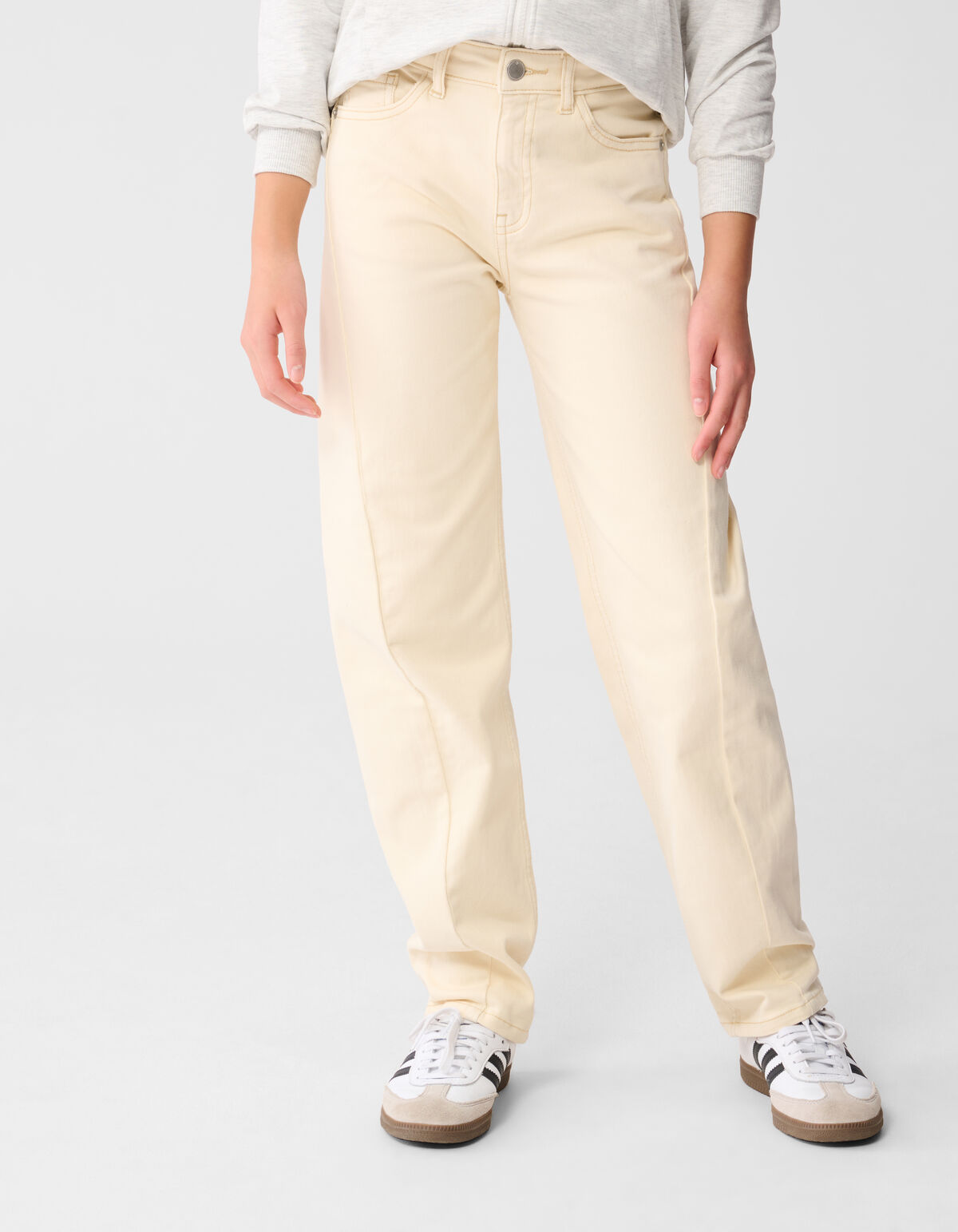 Barrel Fit Broek Gebroken Wit SHOEBY GIRLS