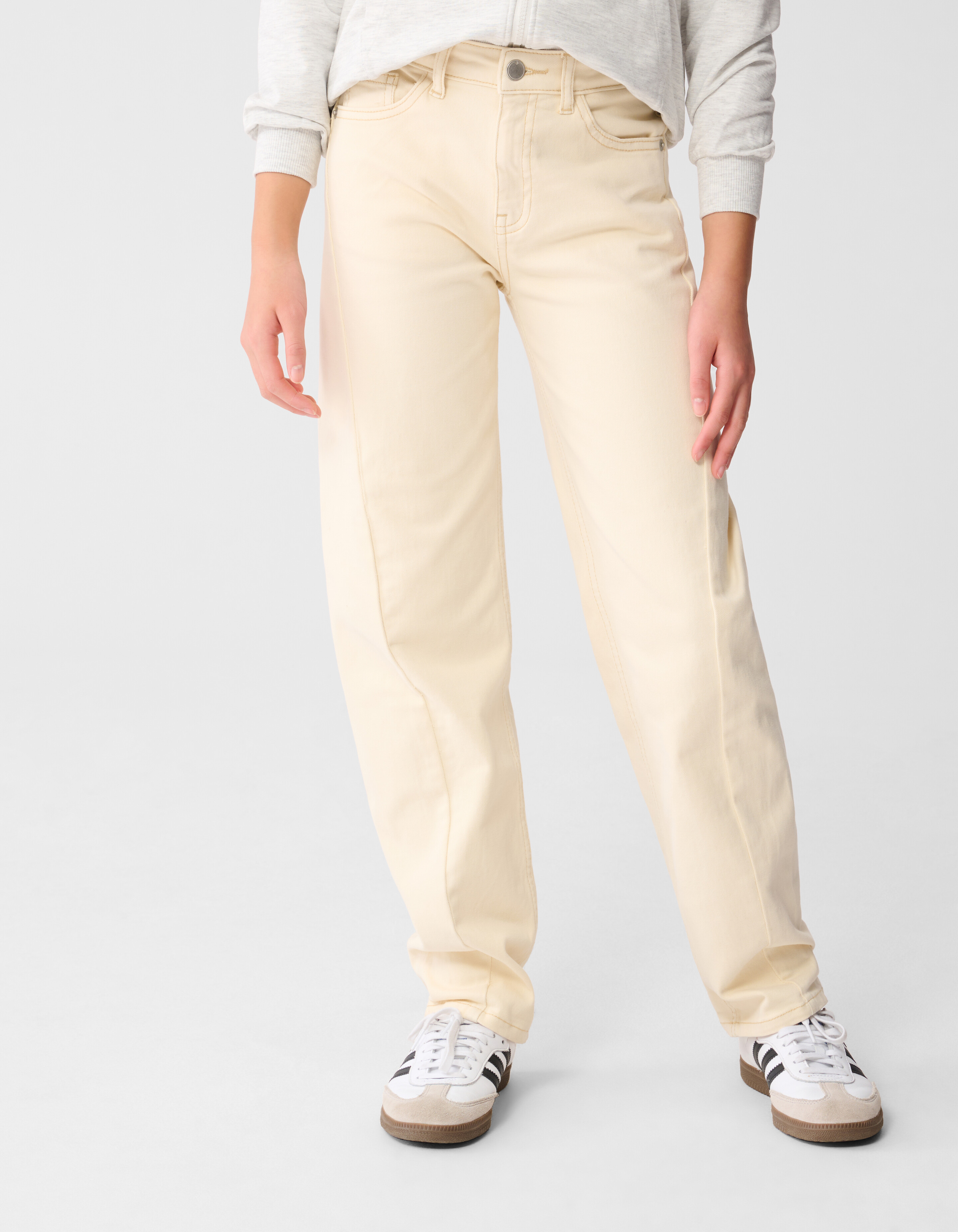 Barrel Fit Broek Gebroken Wit SHOEBY GIRLS