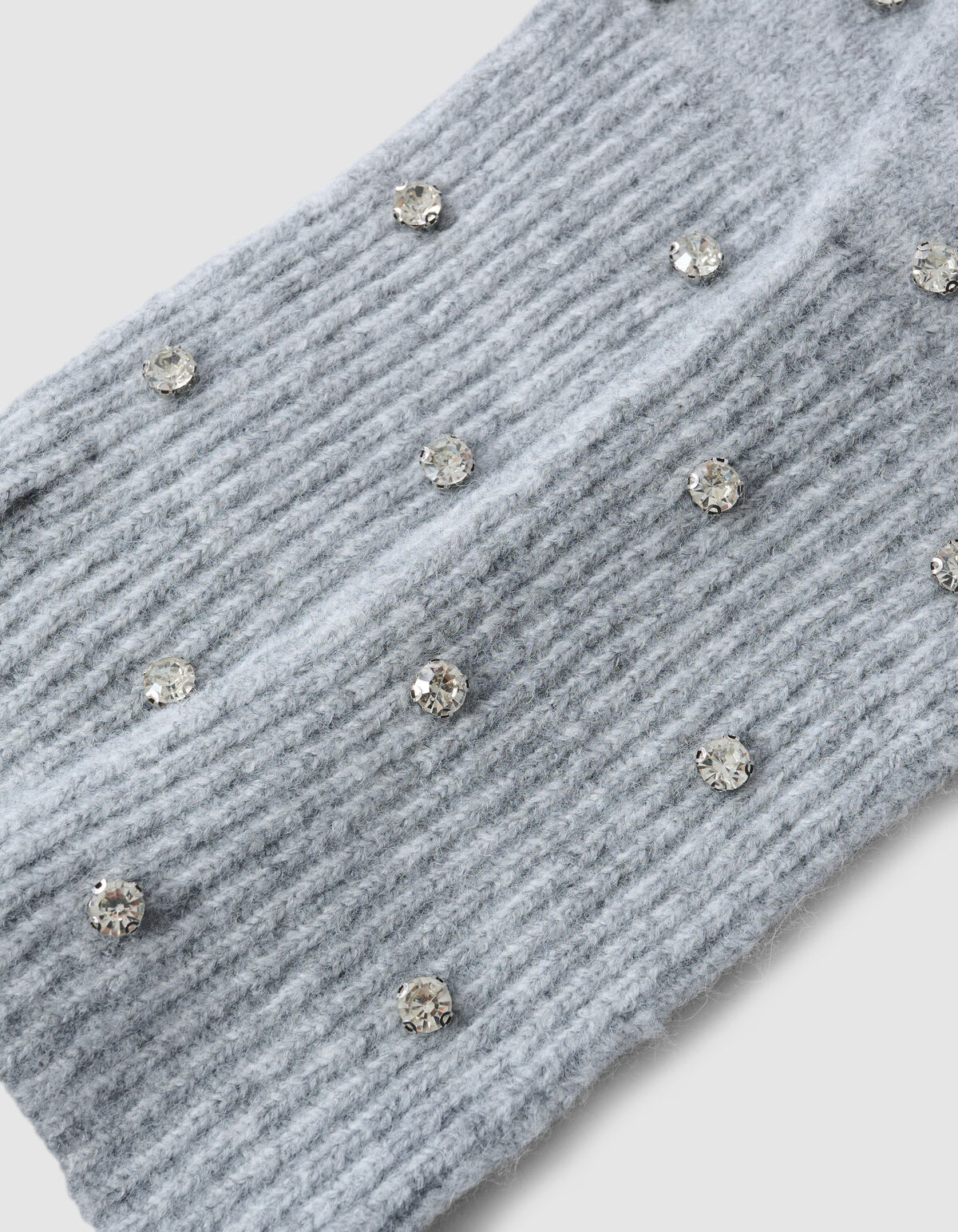 Strass Handschuhe Hellgrau SHOEBY ACCESSOIRES