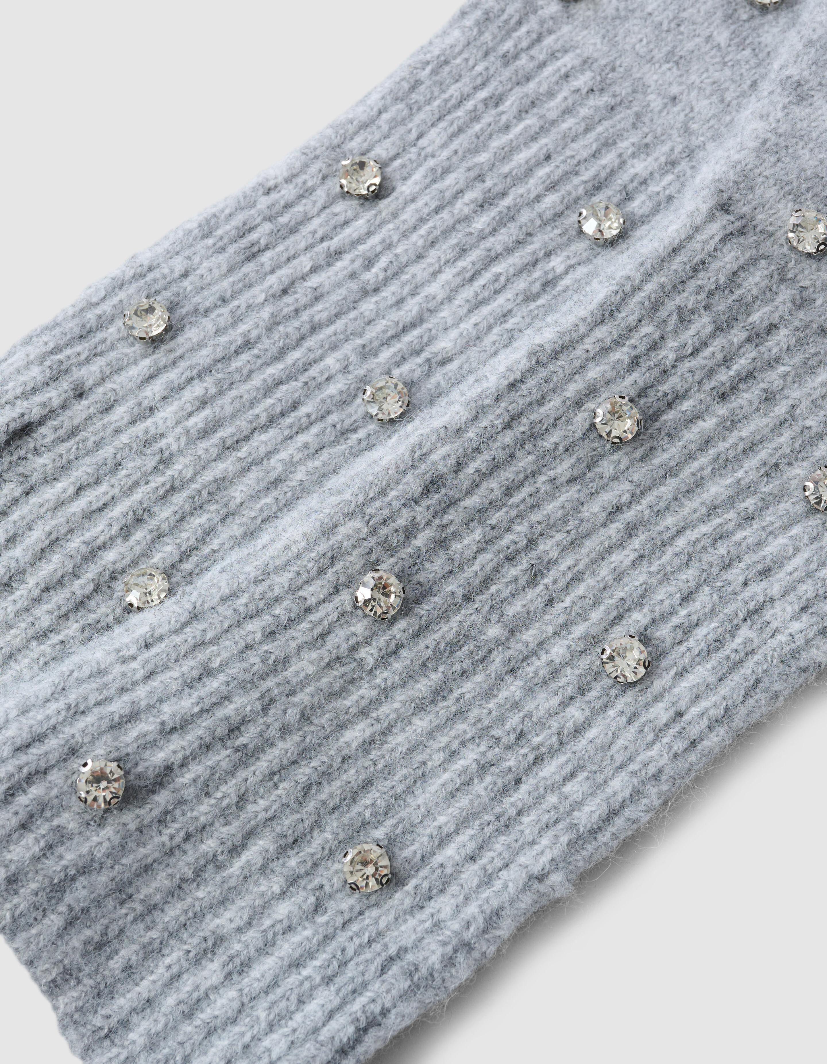 Strass Handschuhe Hellgrau SHOEBY ACCESSOIRES