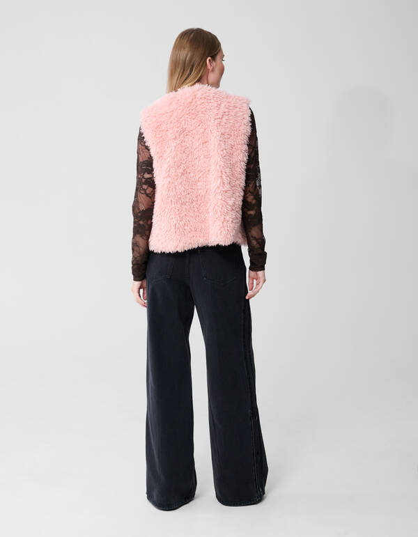 Teddy-Fell-Weste Hellrosa SHOEBY WOMEN