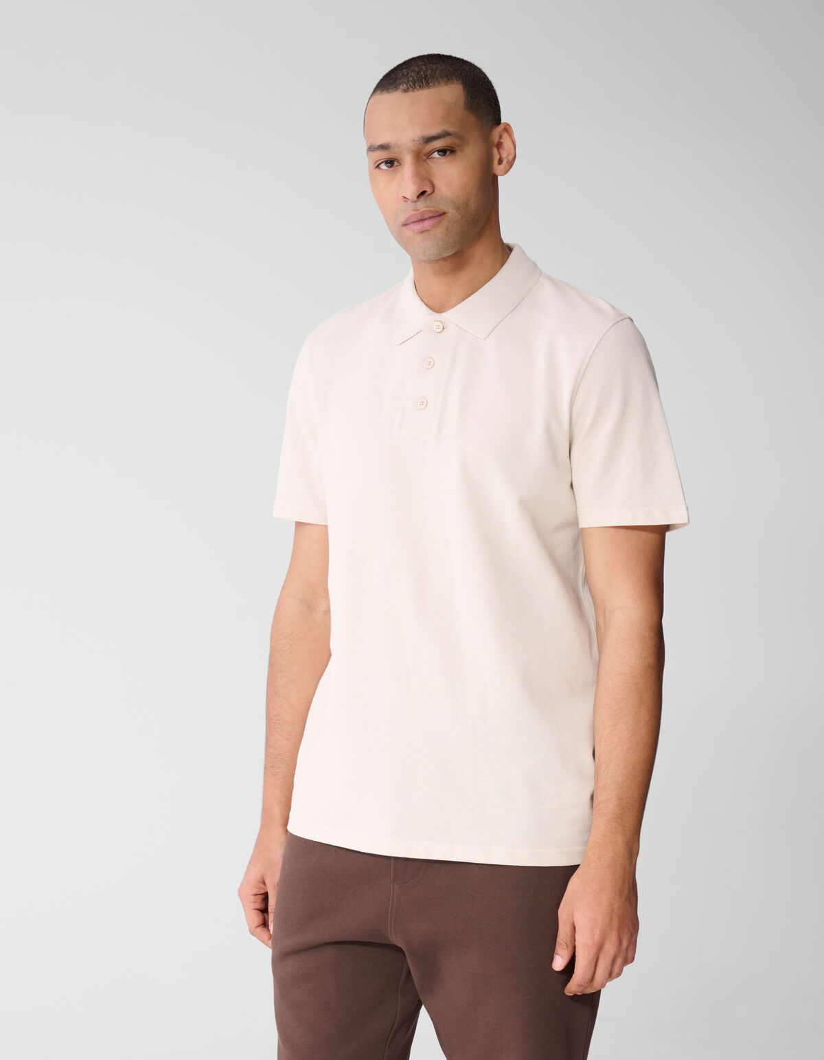 Strickpolo Hellgrau SHOEBY MEN