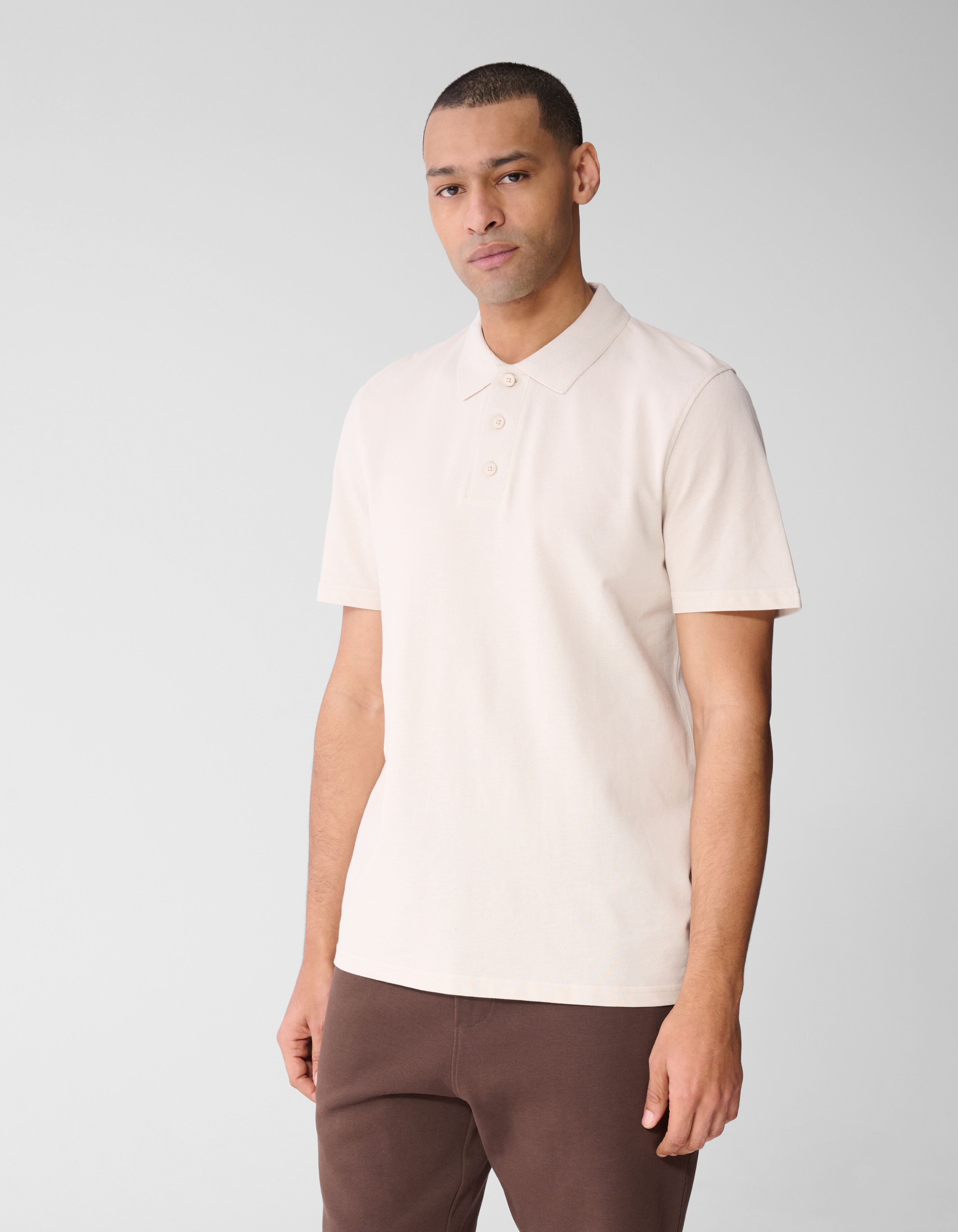 Strickpolo Hellgrau SHOEBY MEN