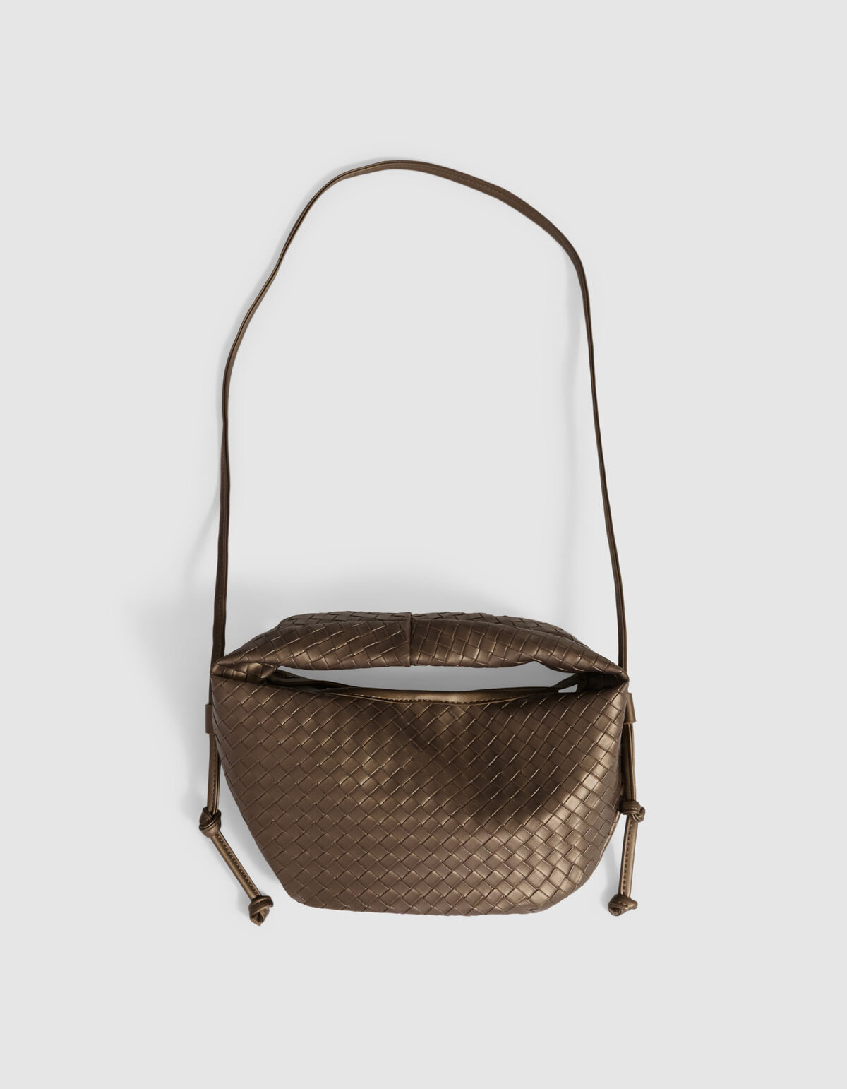 Kleine Geflochtene Tasche Braun SHOEBY ACCESSOIRES