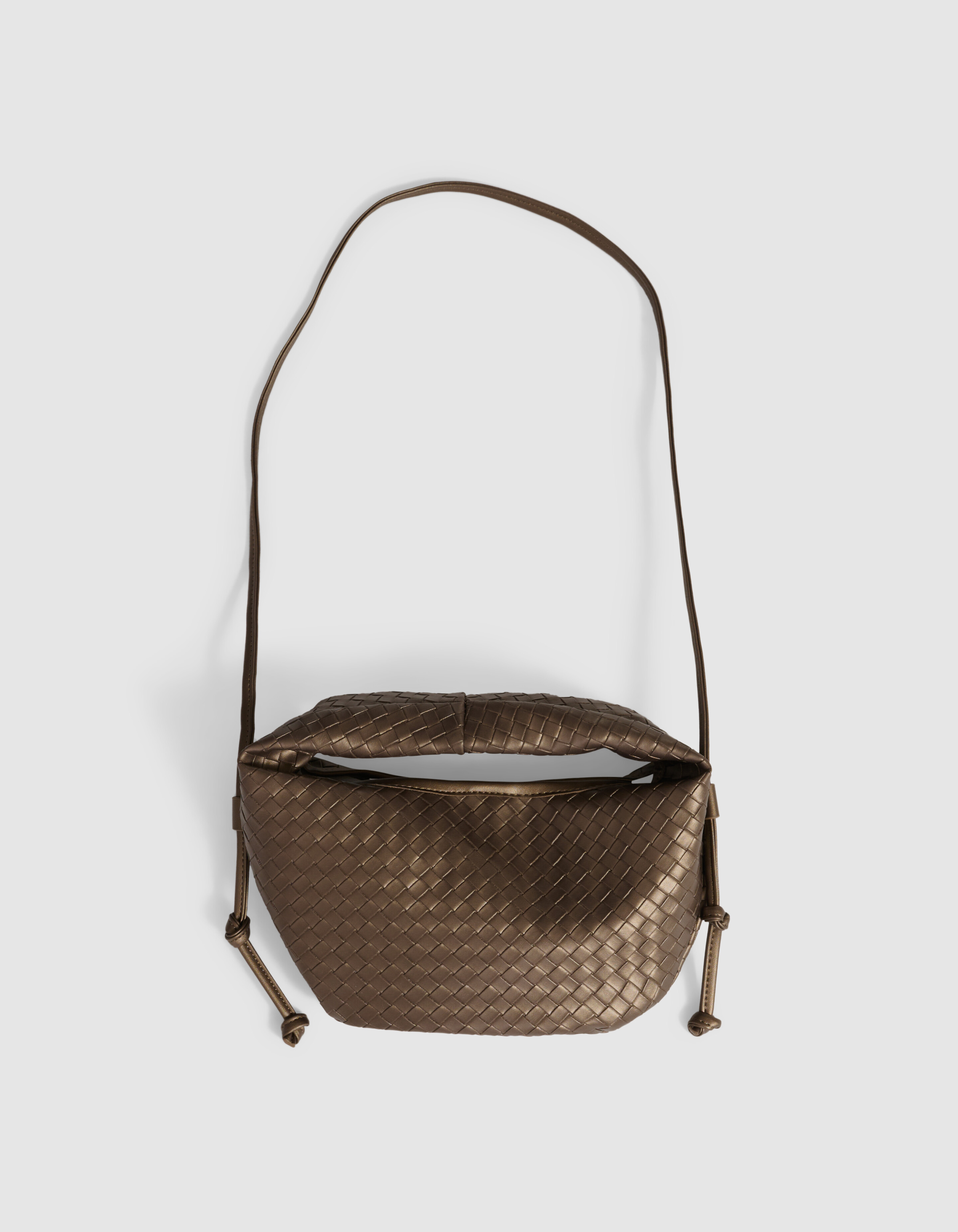 Kleine Geflochtene Tasche Braun SHOEBY ACCESSOIRES