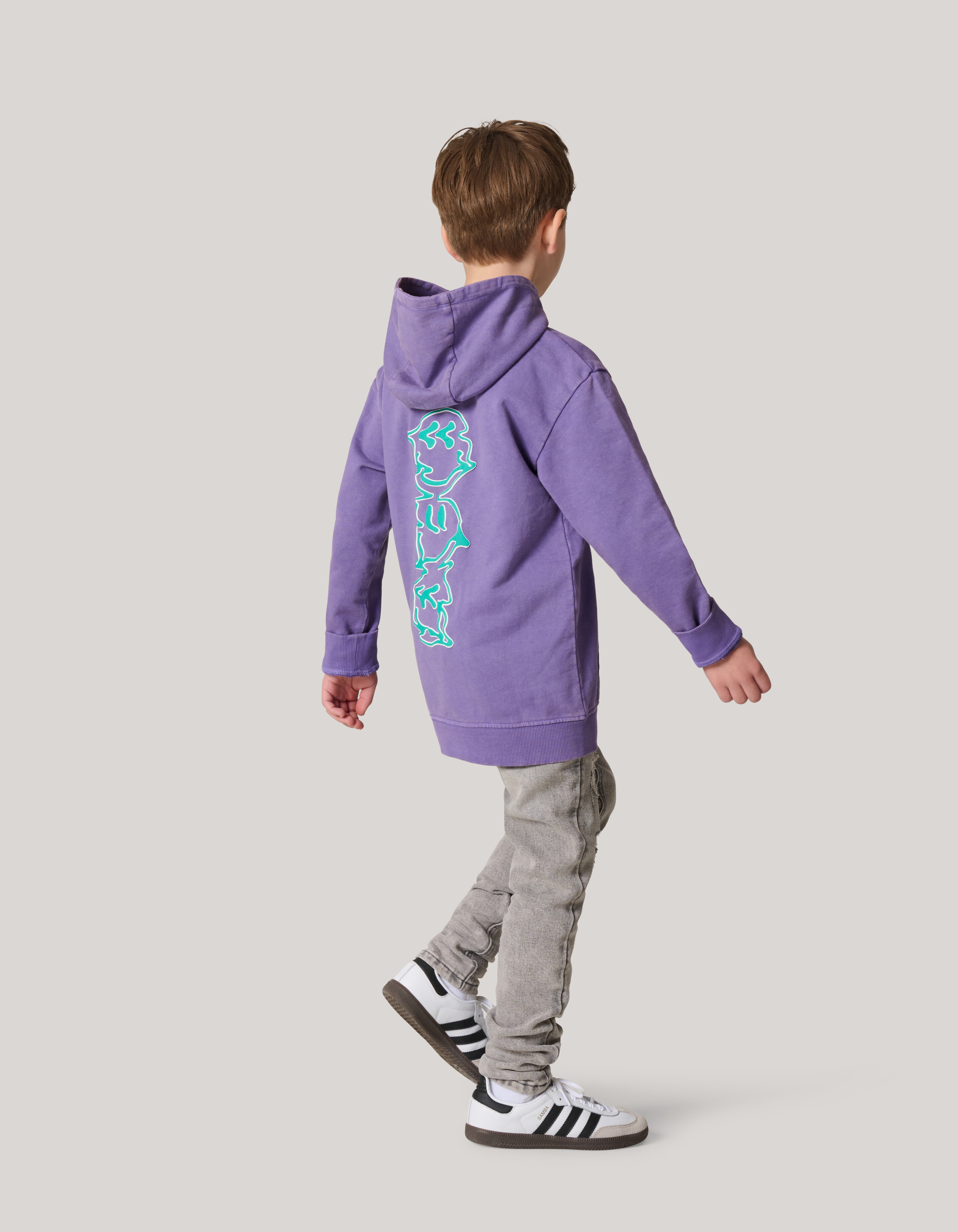 Gewascher Hoodie Lila SHOEBY BOYS