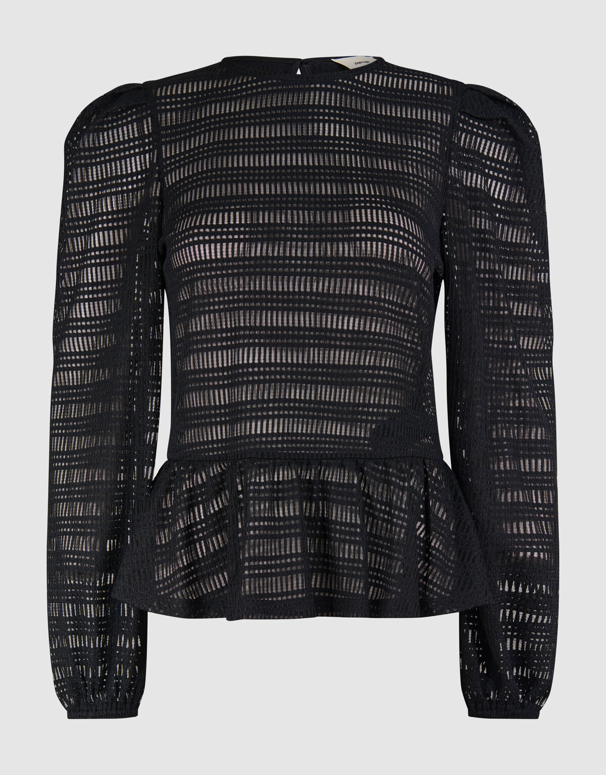 Mesh-Struktur Top Schwarz SHOEBY WOMEN