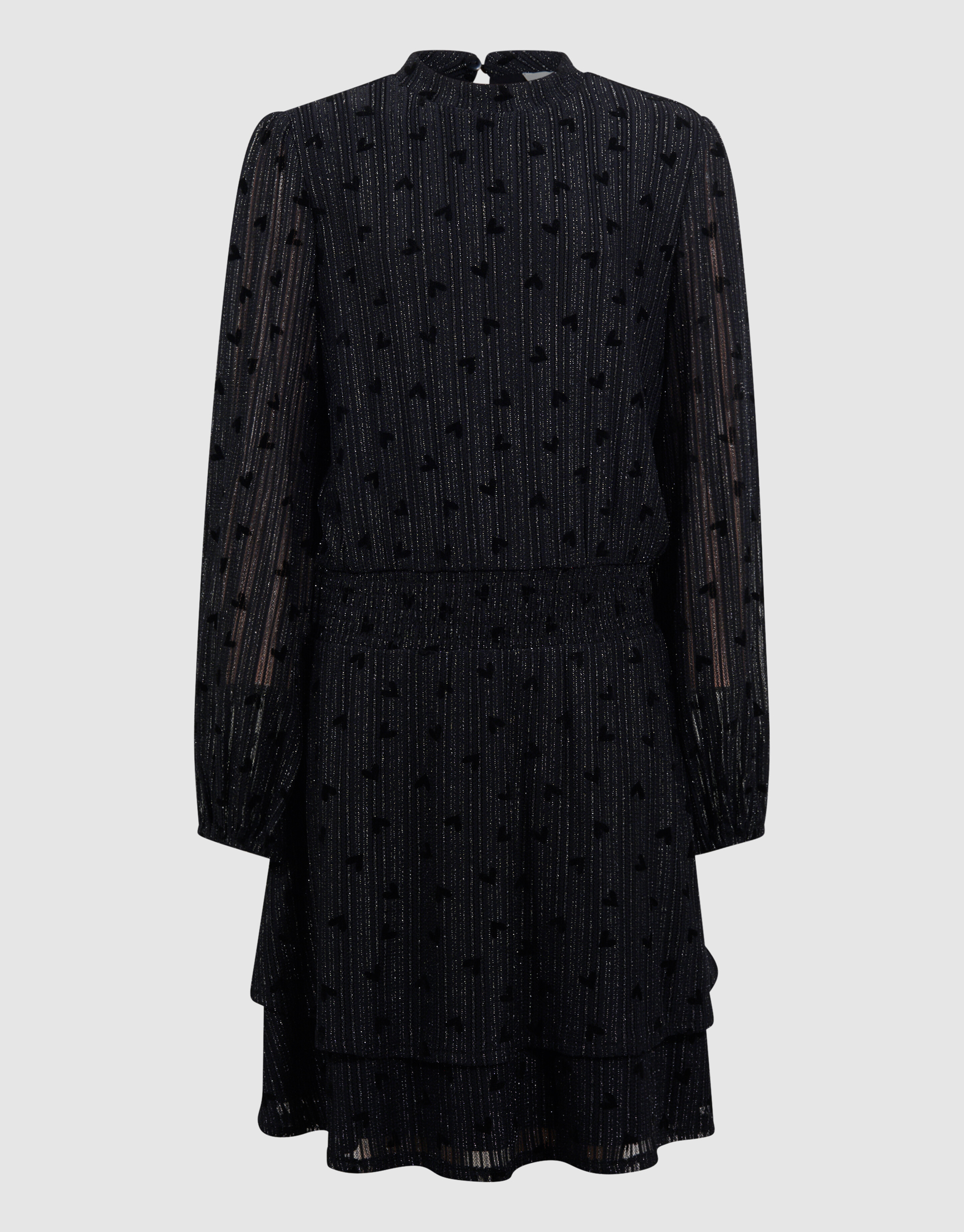 Mesh-Herz-Minikleid Schwarz SHOEBY GIRLS