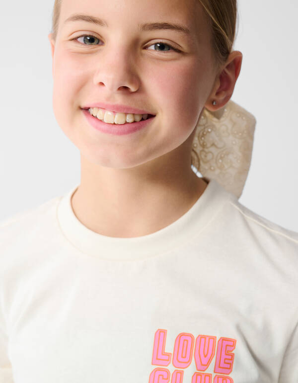 Love Club Artwork T-shirt Off Wei&szlig; SHOEBY GIRLS