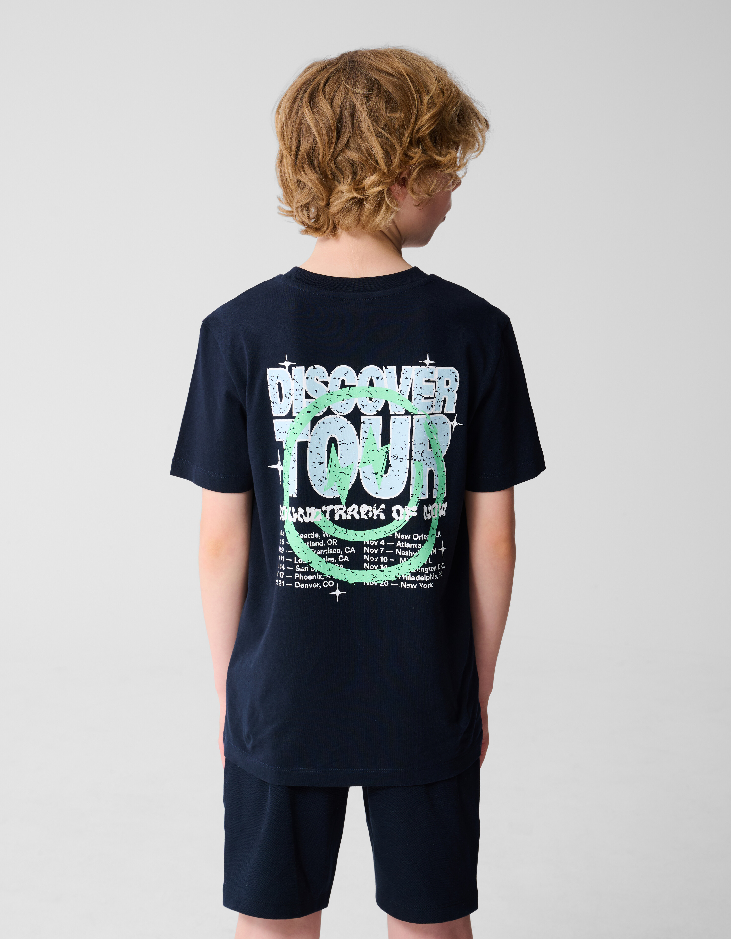 Tour Artwork T-shirt Dunkelblau SHOEBY BOYS