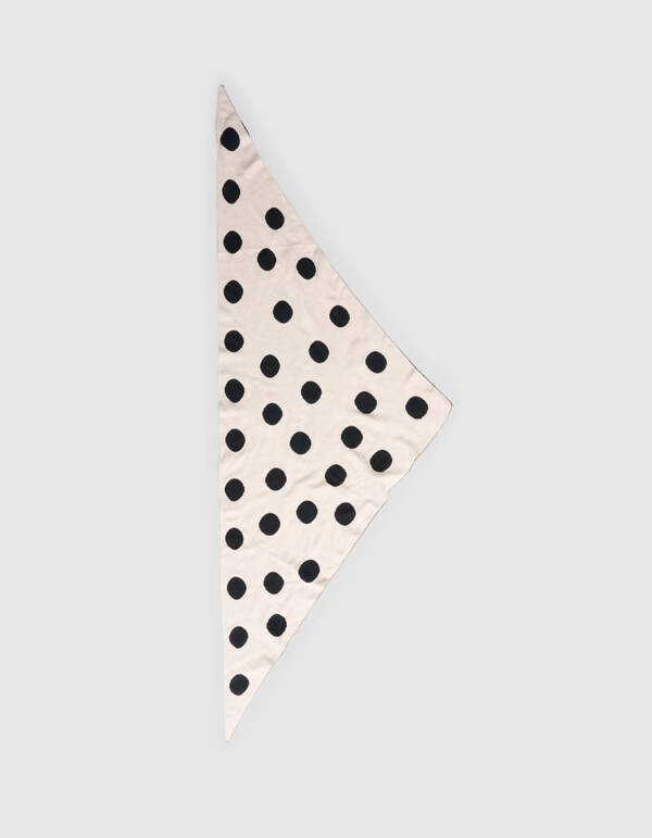 Polkadot Triangel Sjaal Zwart/Wit SHOEBY ACCESSOIRES
