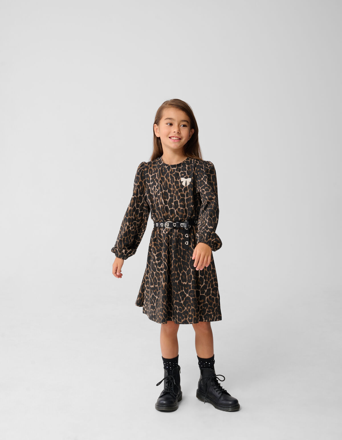 Gedrucktes Leopardenkleid Braun SHOEBY GIRLS