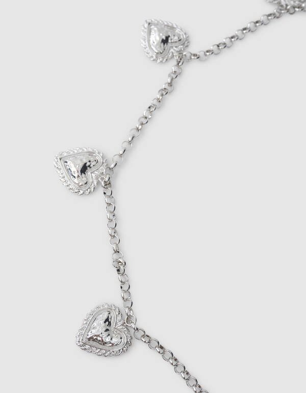 Vintage Herz Kettenriem Silber SHOEBY ACCESSOIRES