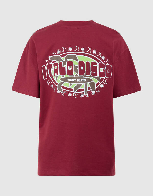 Disco Artwork T-Shirt Dunkelrot SHOEBY BOYS