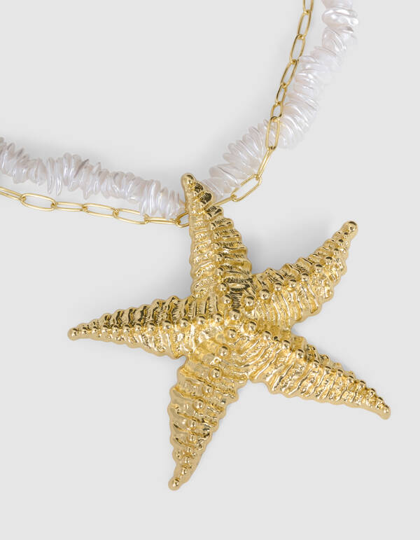 Seastar Kette Gebrochen Wei&szlig; SHOEBY ACCESSOIRES