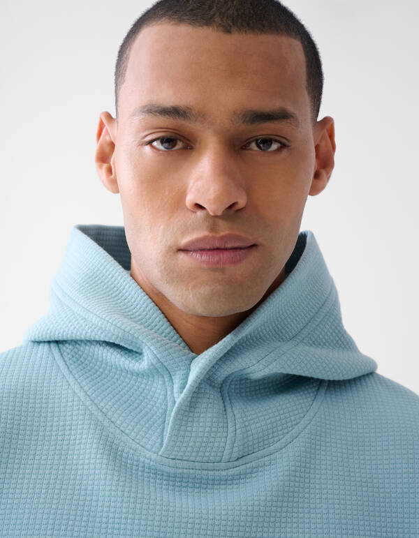 Jacquard Hoodie Hellblau SHOEBY MEN