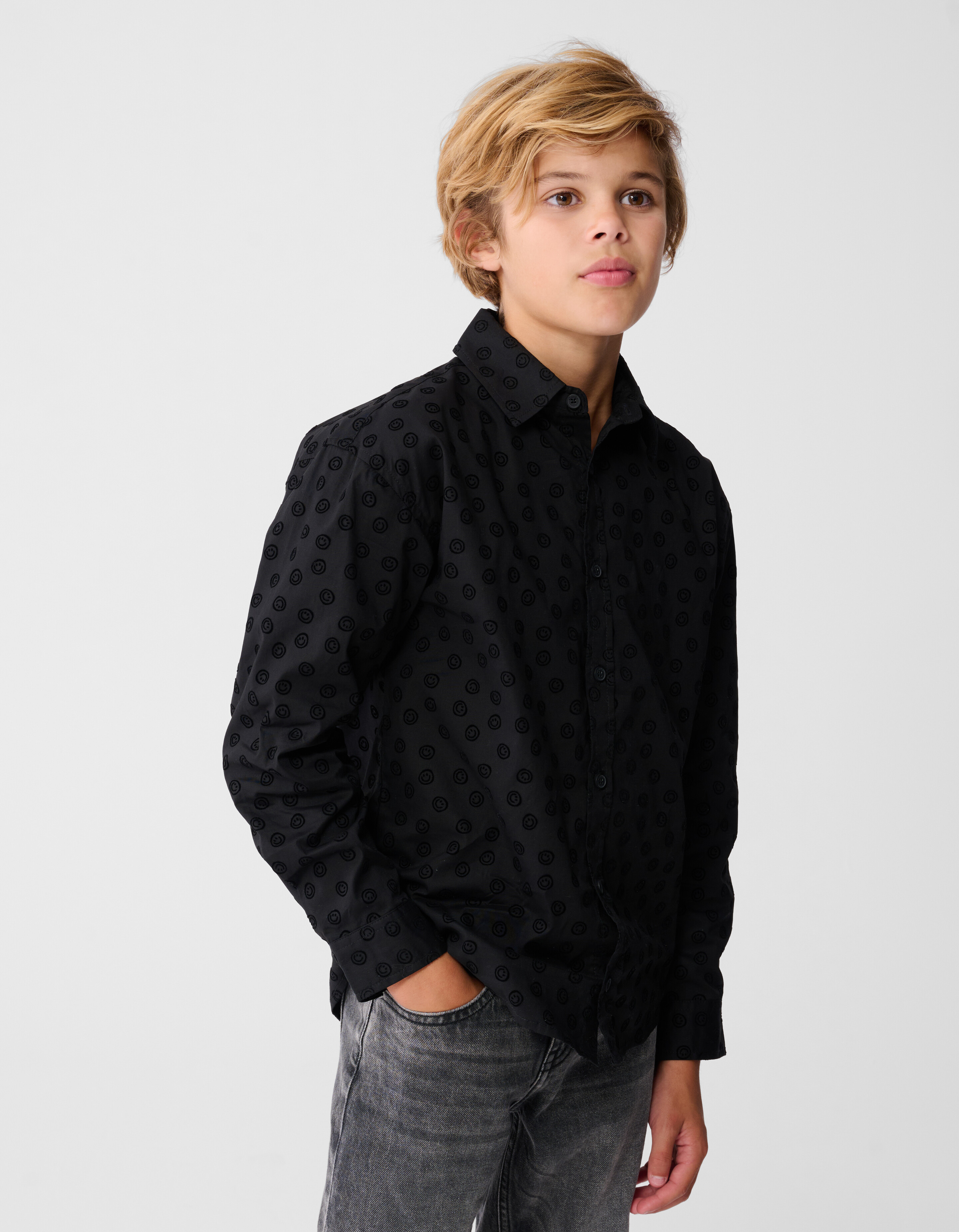 Smile Shirt Schwarz SHOEBY BOYS