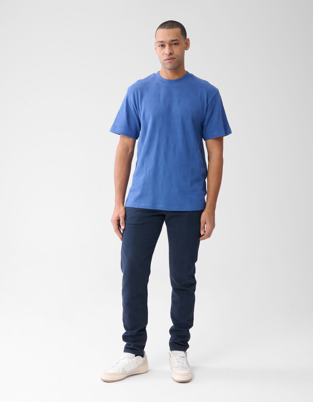 Patchwork T-shirt Blauw SHOEBY MEN