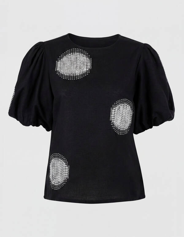 Polka-Top Schwarz SHOEBY WOMEN