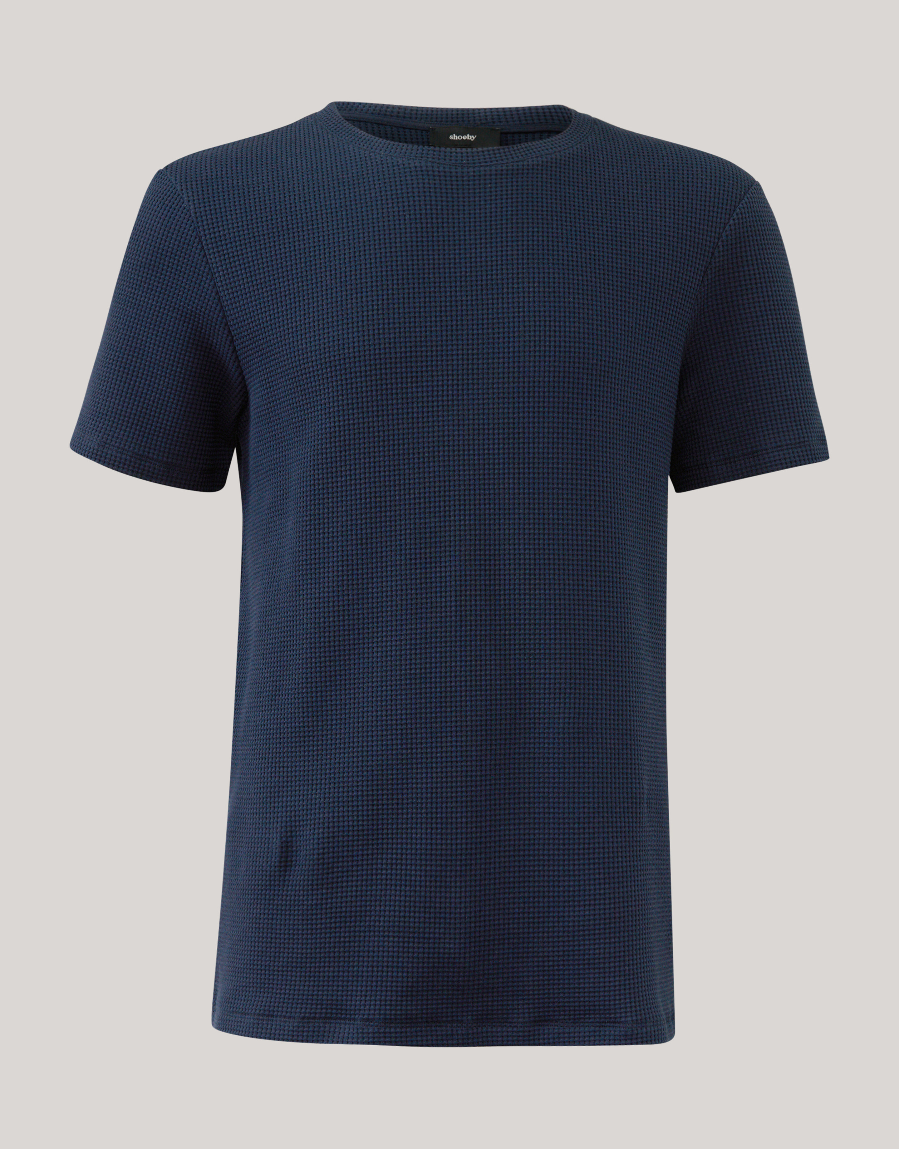 Struktur-T-Shirt Dunkelblau SHOEBY MEN