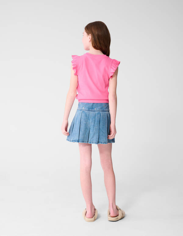 Denim Stud Minirock Blau SHOEBY GIRLS