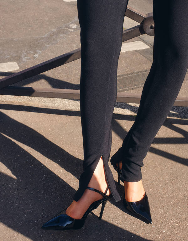 Zipper Leggings Schwarz SHOEBY WOMEN