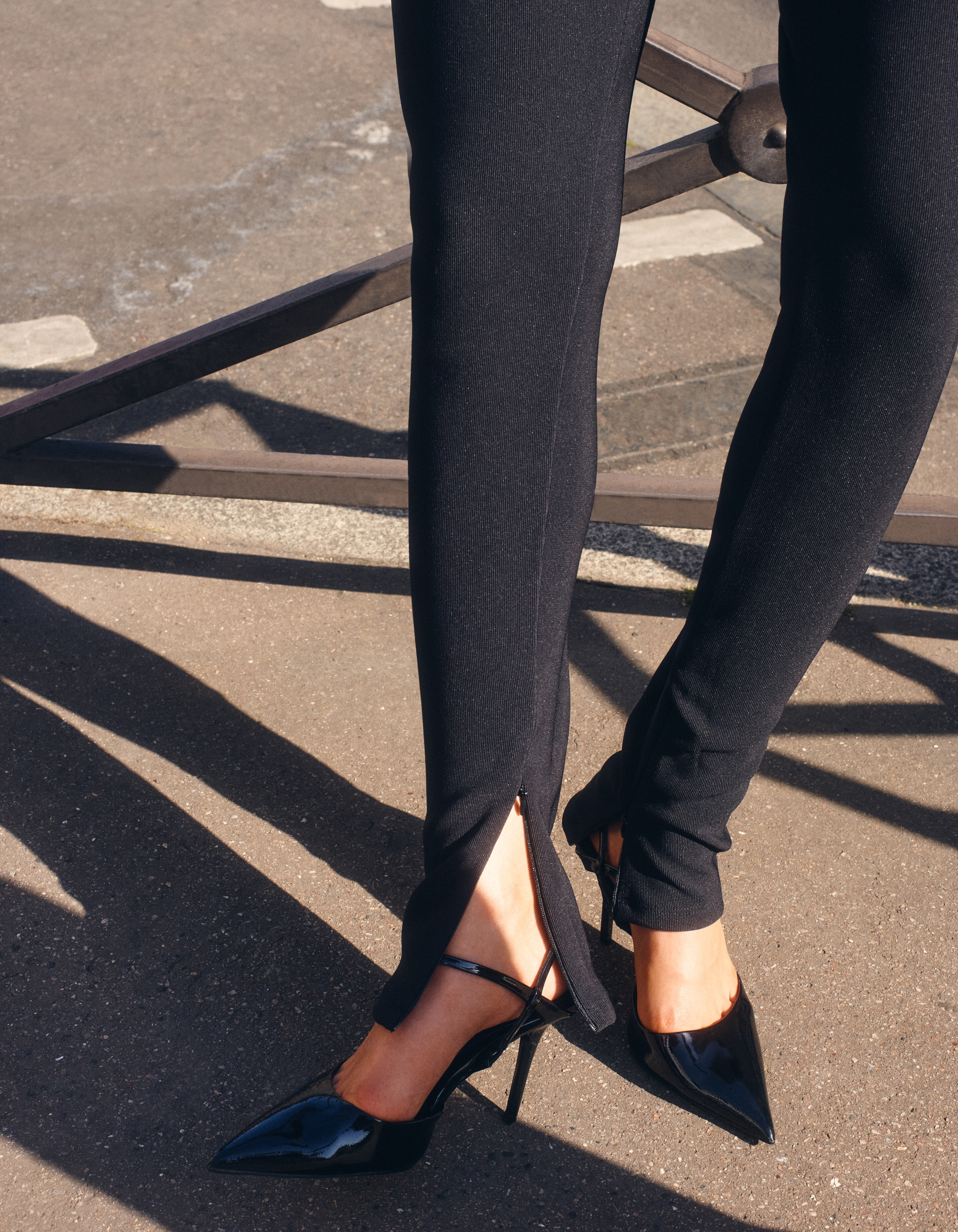 Zipper Leggings Schwarz SHOEBY WOMEN