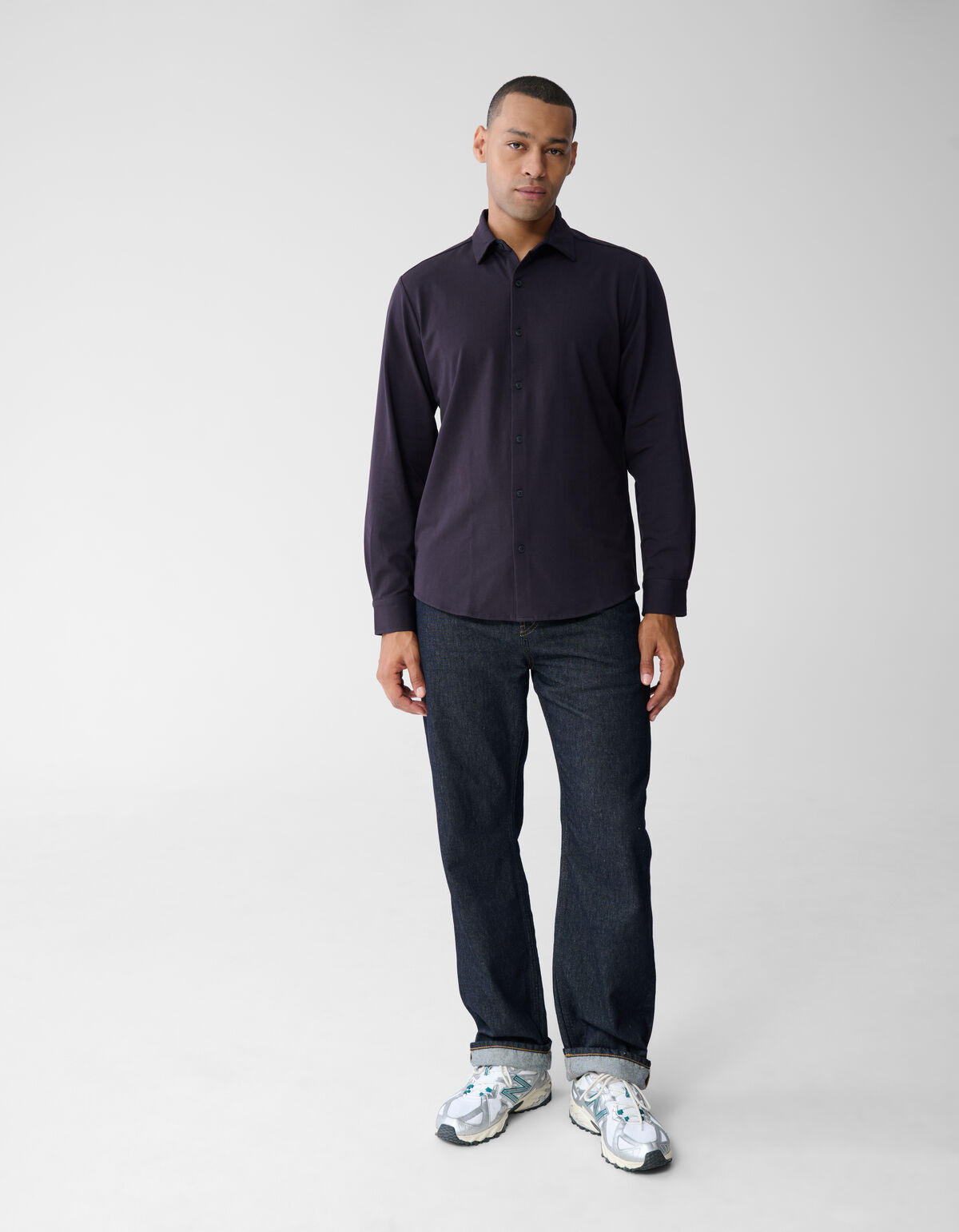 Jersey Hemd Dunkelbraun SHOEBY MEN