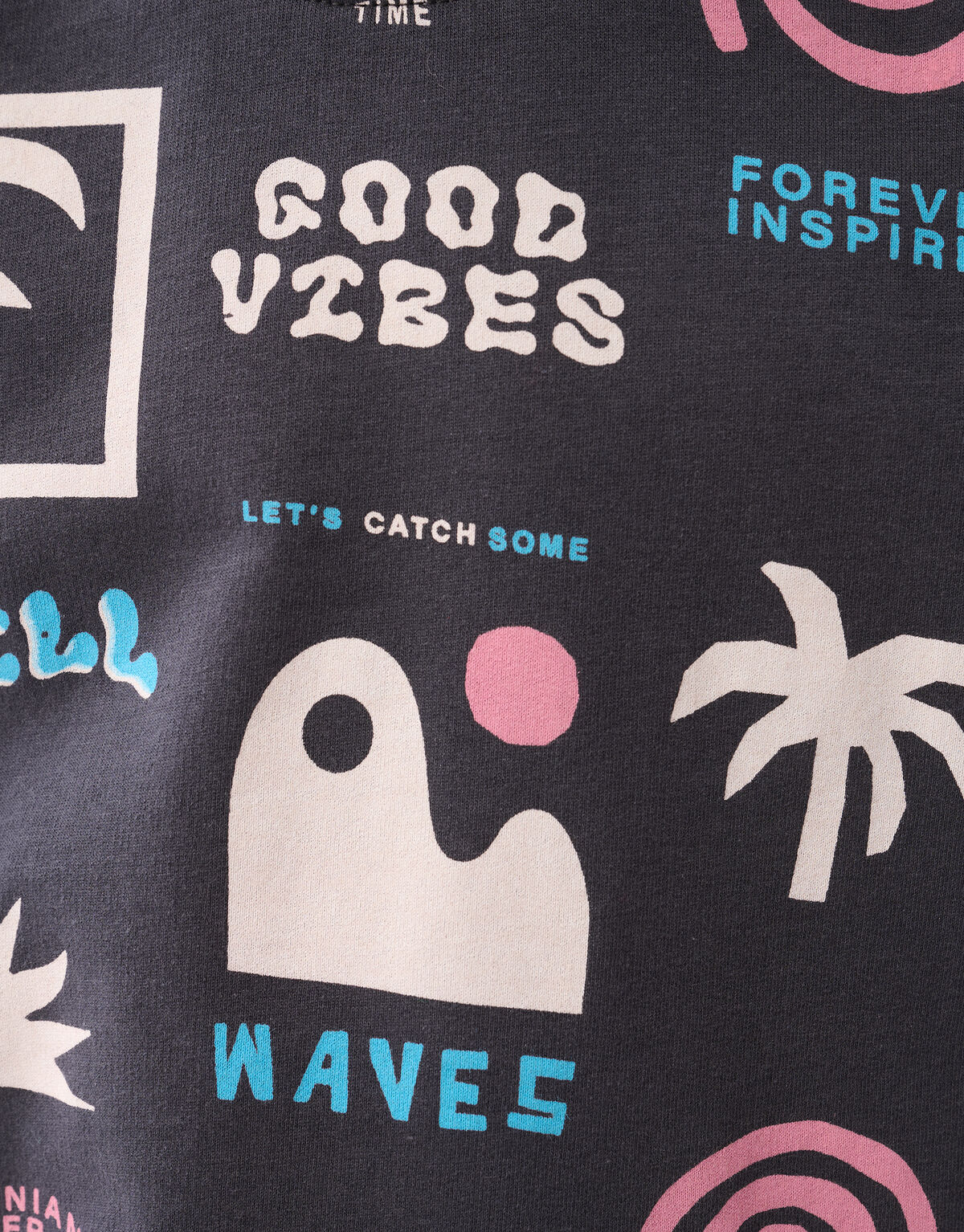 34 / 5.000Sommer Artwork T-Shirt Dunkelgrau SHOEBY BOYS