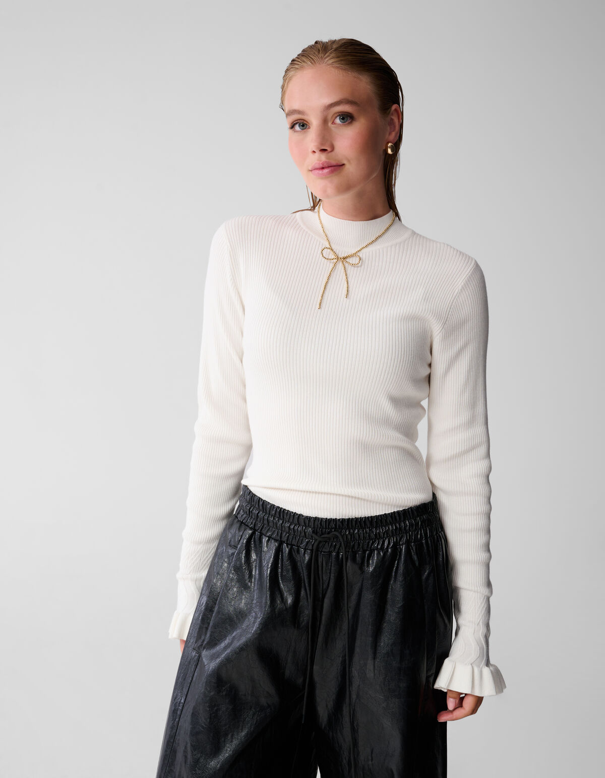 Frill Top Gebroken Wit SHOEBY WOMEN