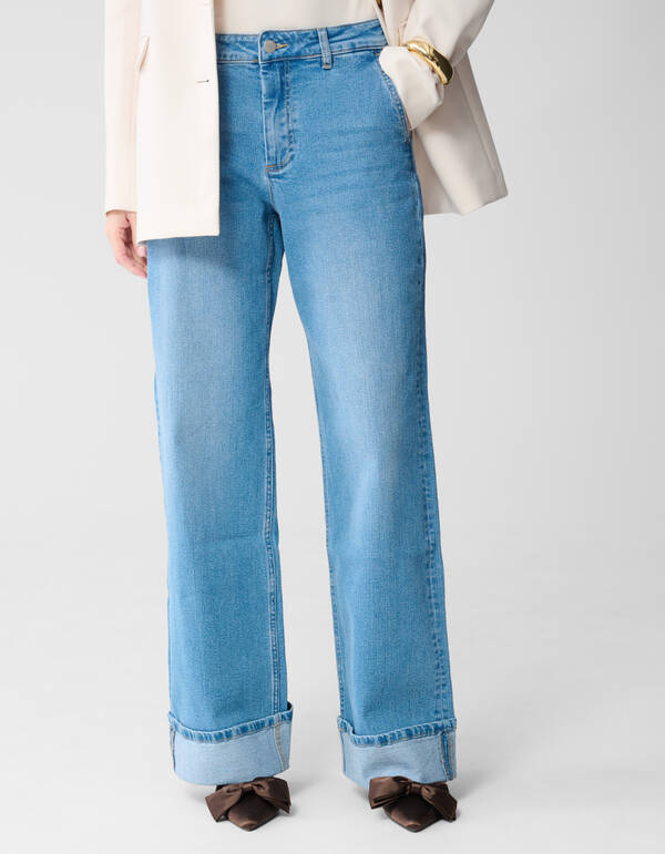 Klassische Jeans mit weitem Bein Hellblau SHOEBY WOMEN