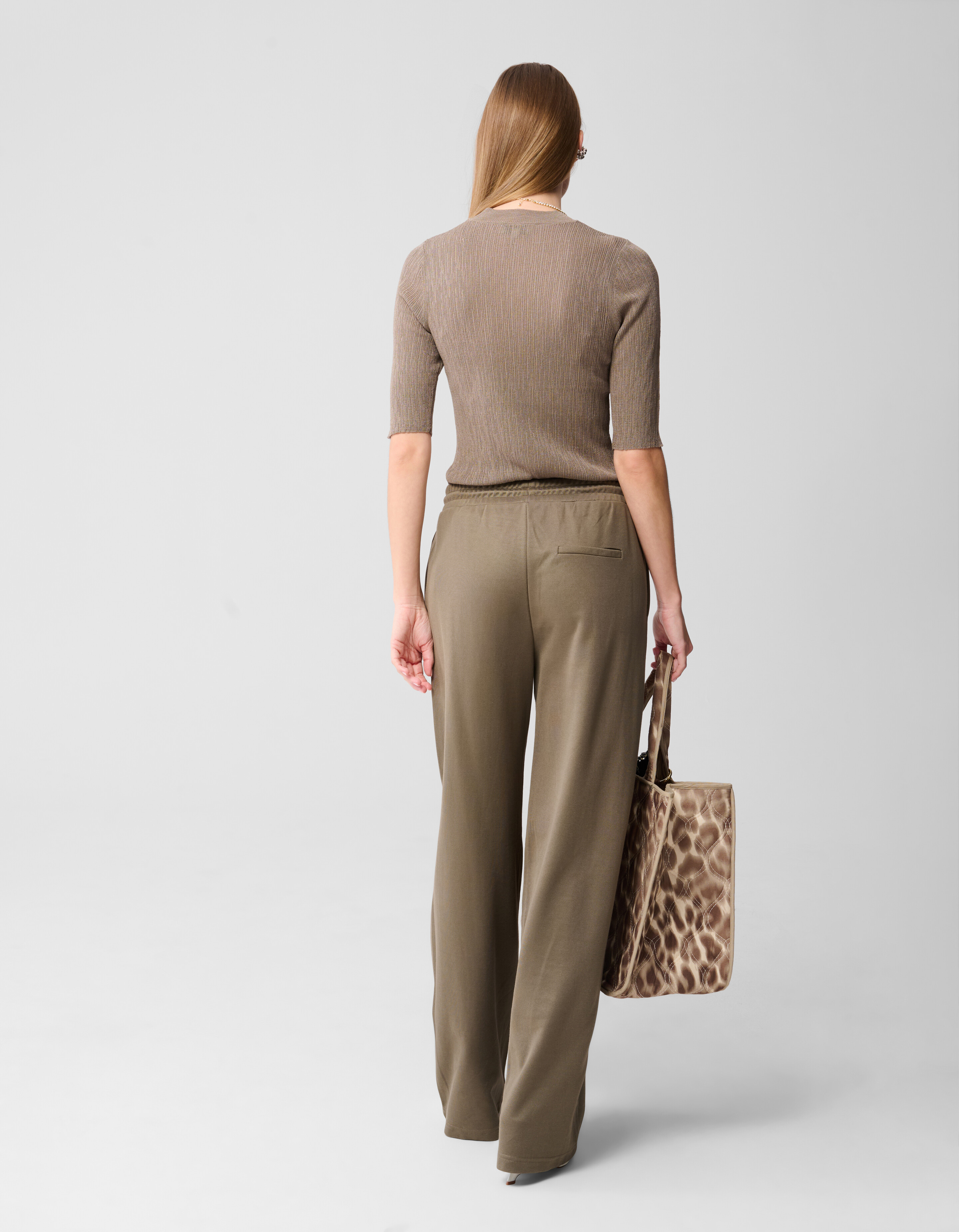 Wave Wide-Leg-Hose Gr&uuml;n SHOEBY WOMEN