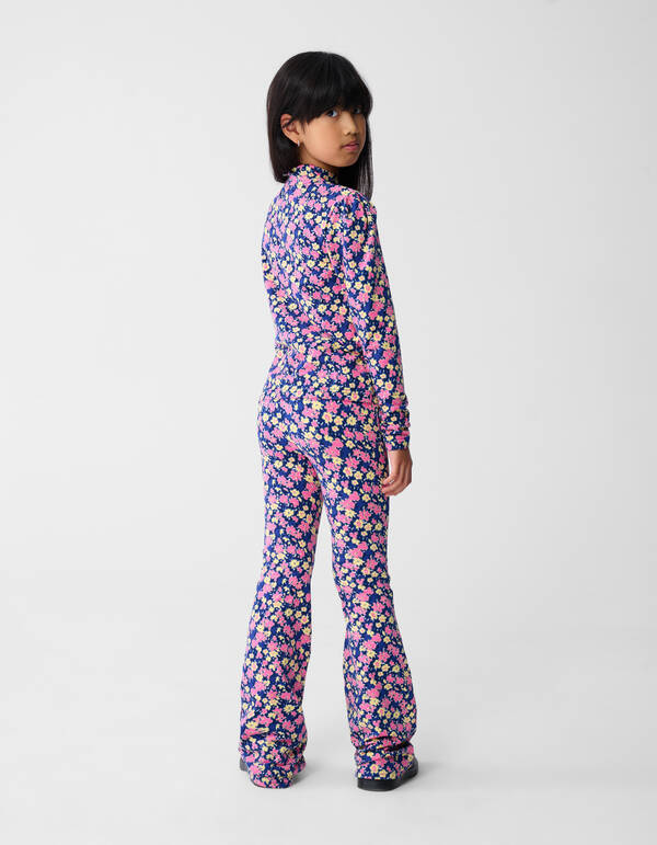 Langarmshirt mit Blumenmuster, dunkelblau/rosa SHOEBY GIRLS