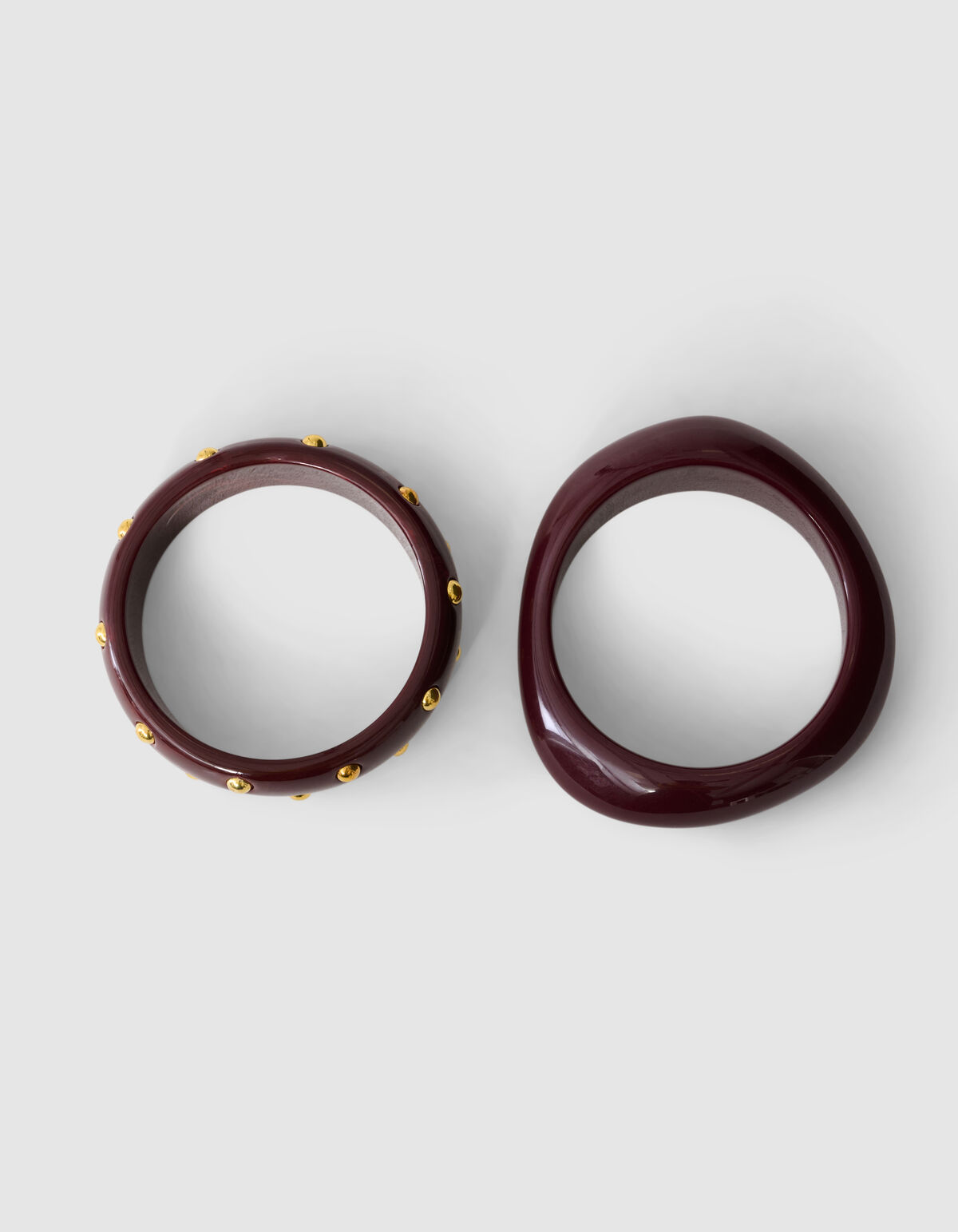 Bangle-Ohrring-Set Braun/Dunkelrot SHOEBY ACCESSOIRES