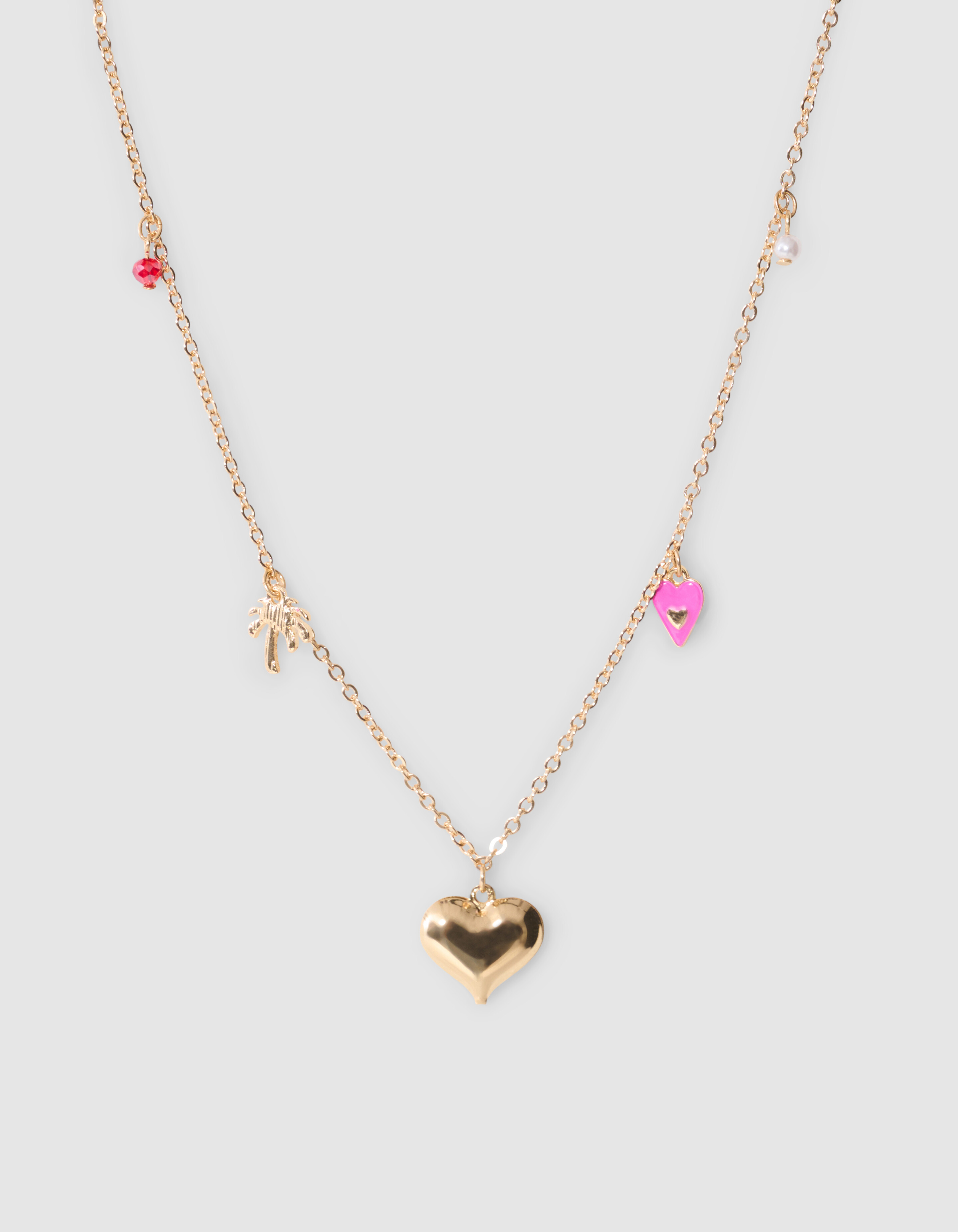 Palm Love Charm Halskette Gold SHOEBY ACCESSOIRES