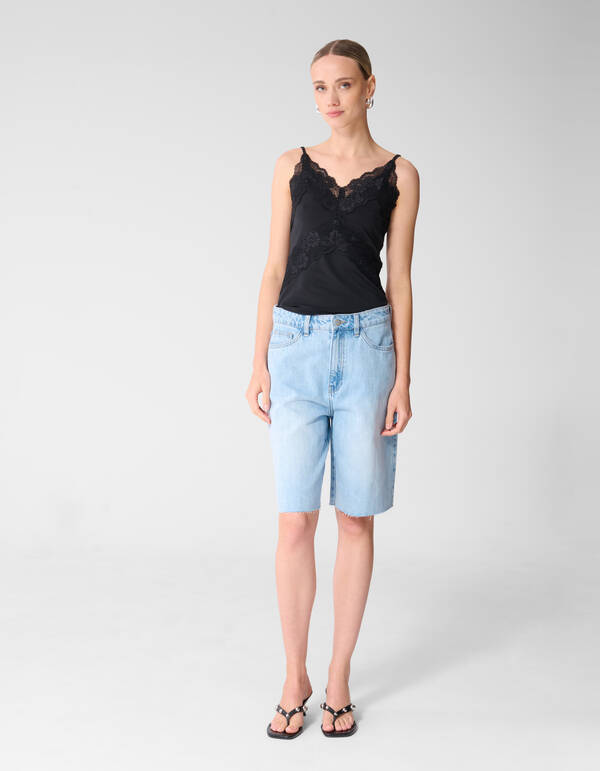 Spitzen-Singlet Top Schwarz SHOEBY WOMEN