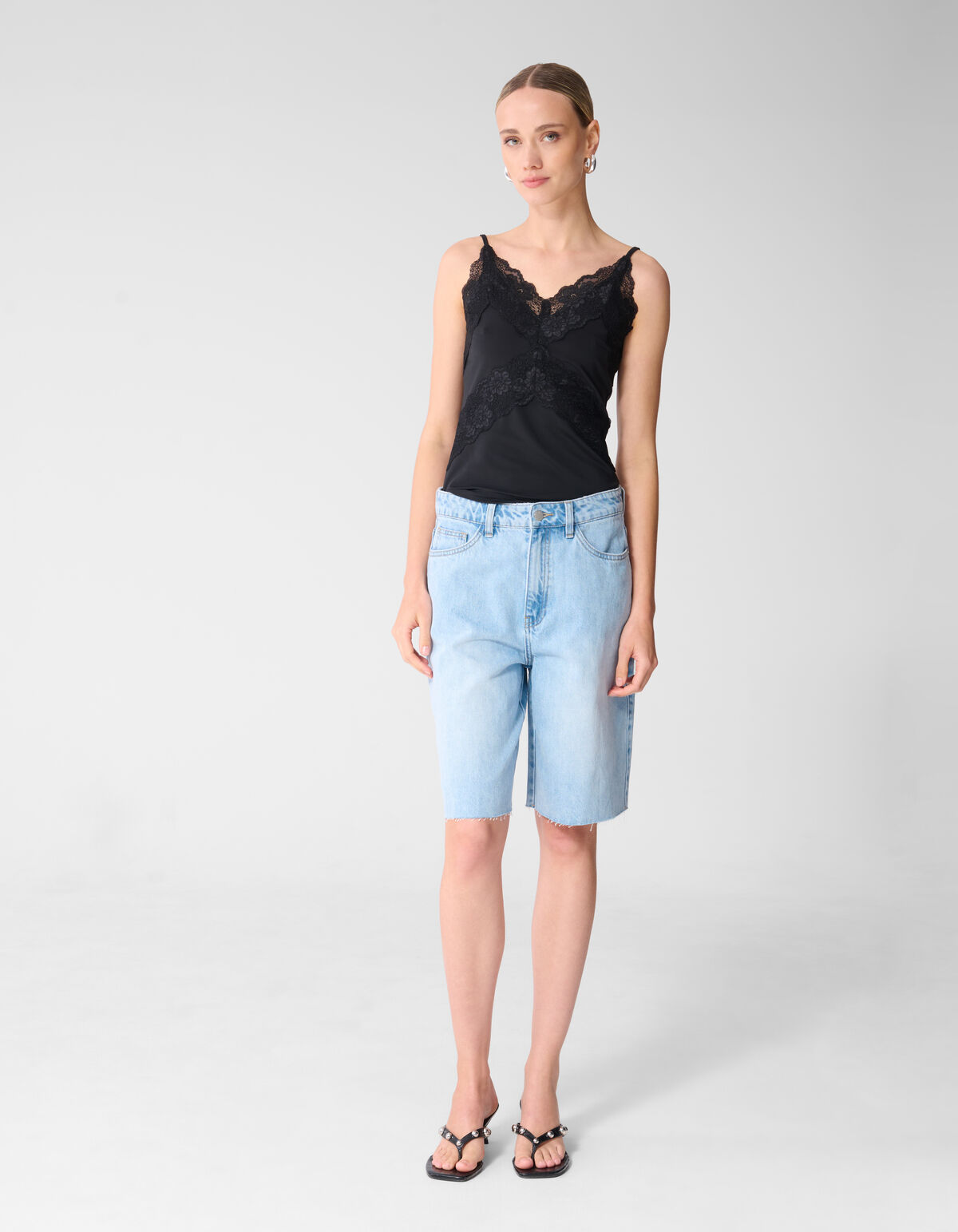 Spitzen-Singlet Top Schwarz SHOEBY WOMEN