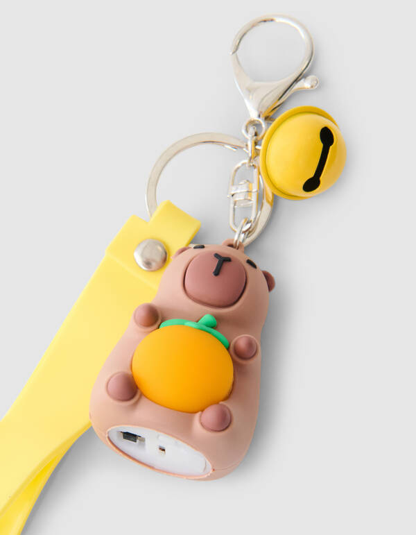 Glow Beer Schl&uuml;sselanh&auml;nger Lichtbraun SHOEBY ACCESSOIRES