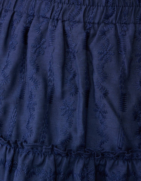 Bestickter Minirock Dunkelblau SHOEBY GIRLS